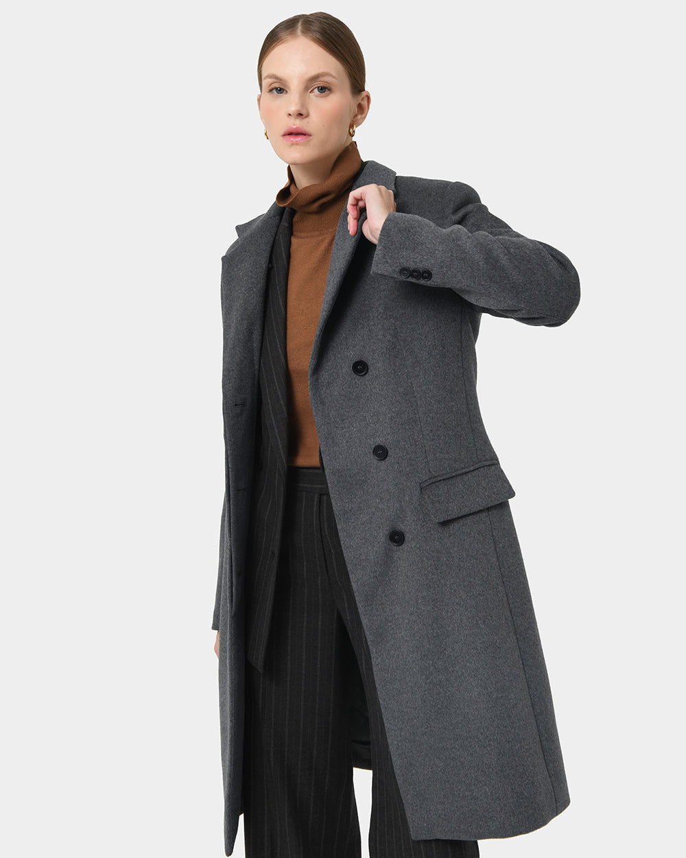 Sanvi Chesterfield Wool Coat