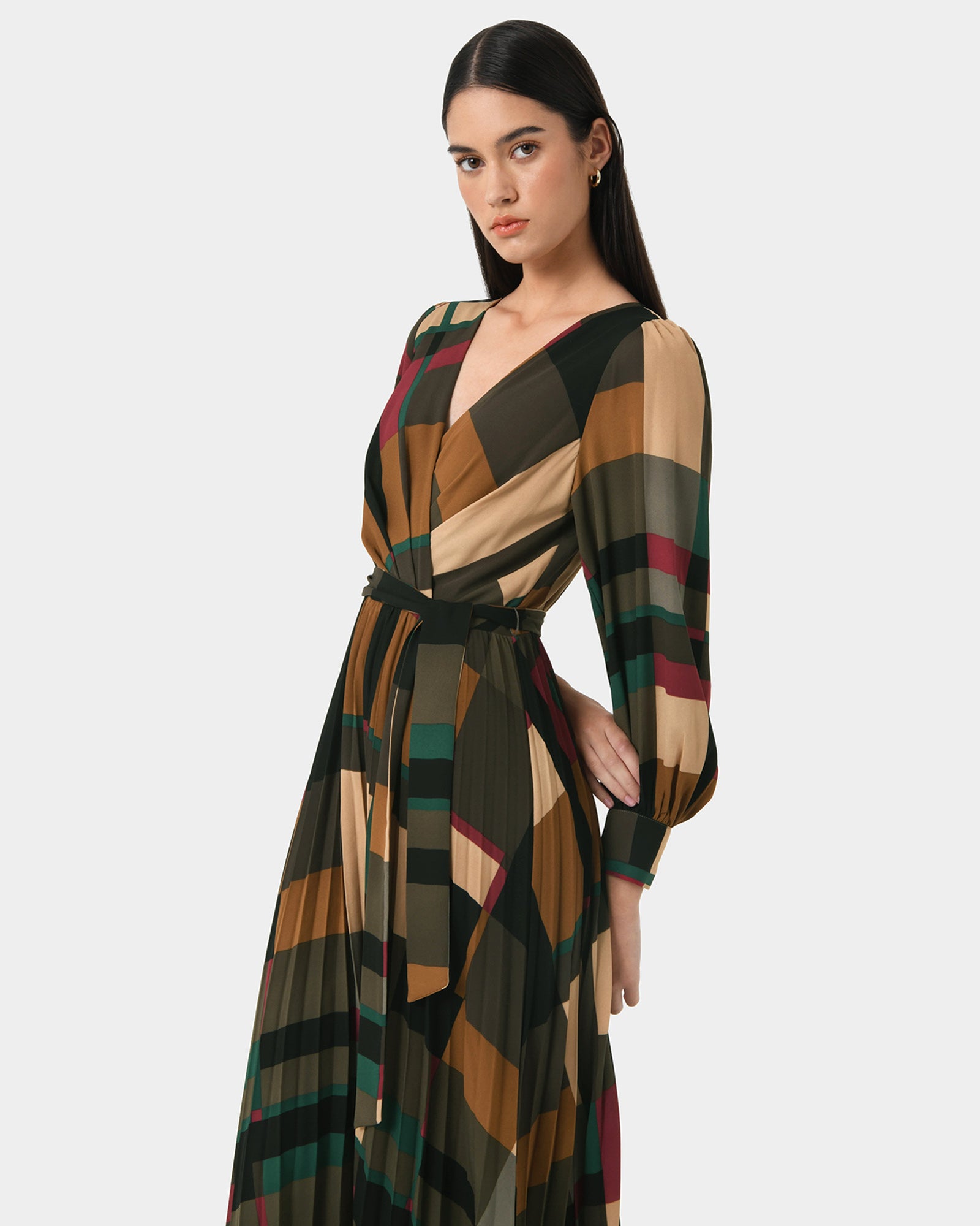 Aubrey Printed Pleat Dress