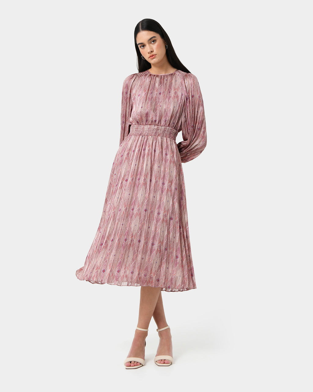 Alexis Printed Pleated Dress