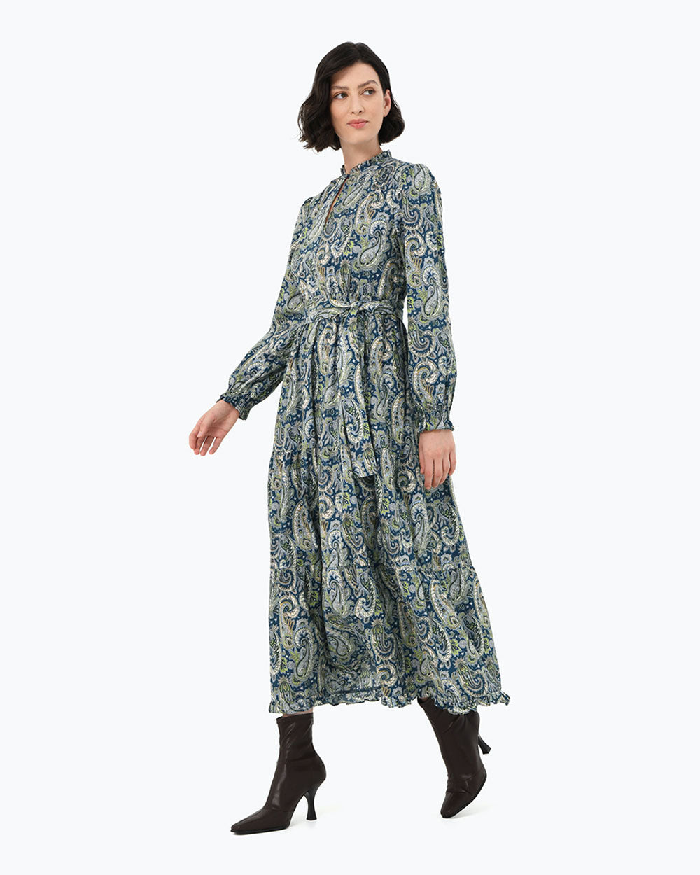 Divya Paisley Cotton Dress