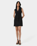 Valeria Buttoned Linen Dress