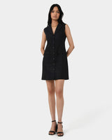 Valeria Buttoned Linen Dress