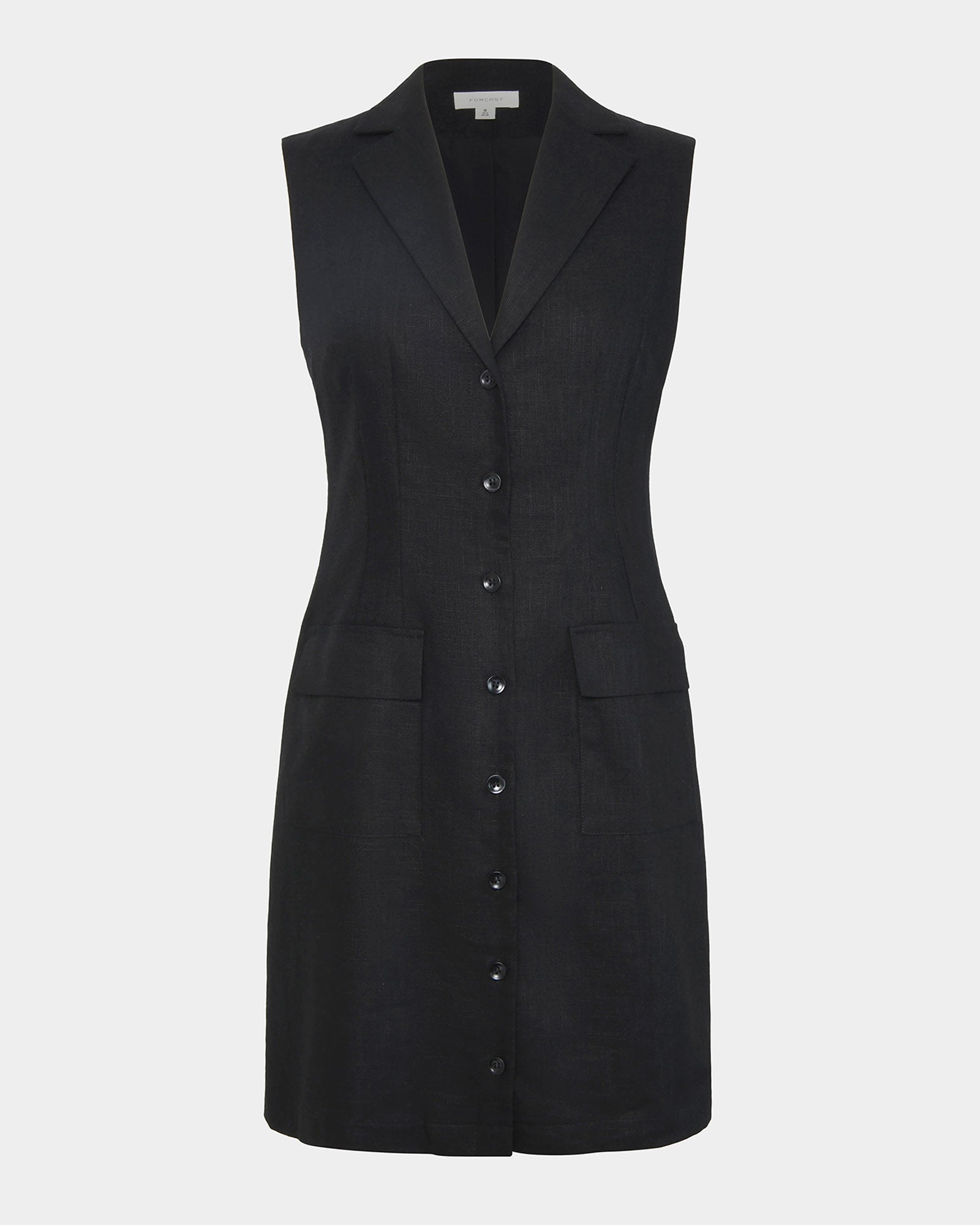 Valeria Buttoned Linen Dress
