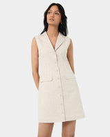 Valeria Buttoned Linen Dress