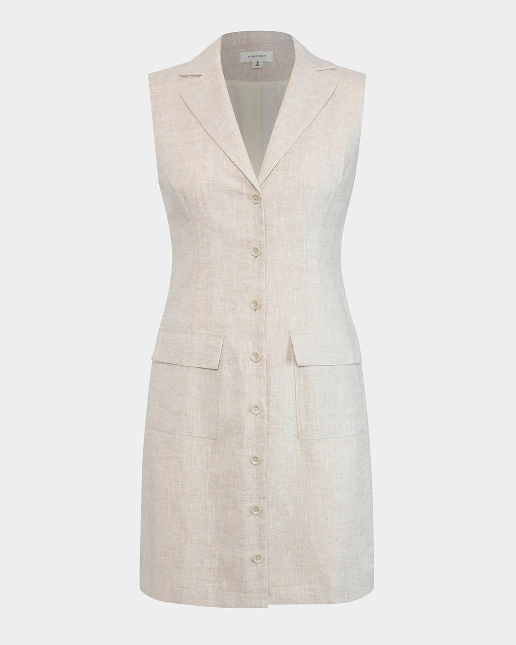 Valeria Buttoned Linen Dress