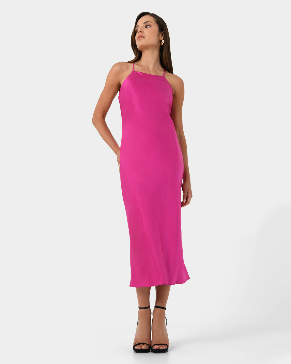 Samaya Satin Midi Dress