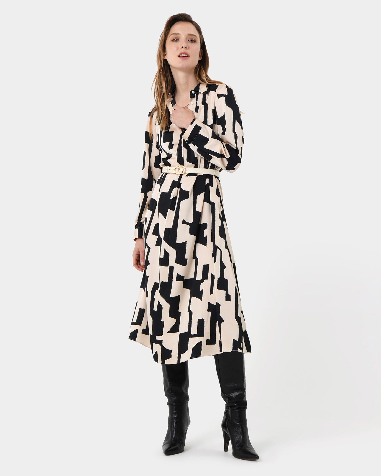 Maggie Printed Midi Dress