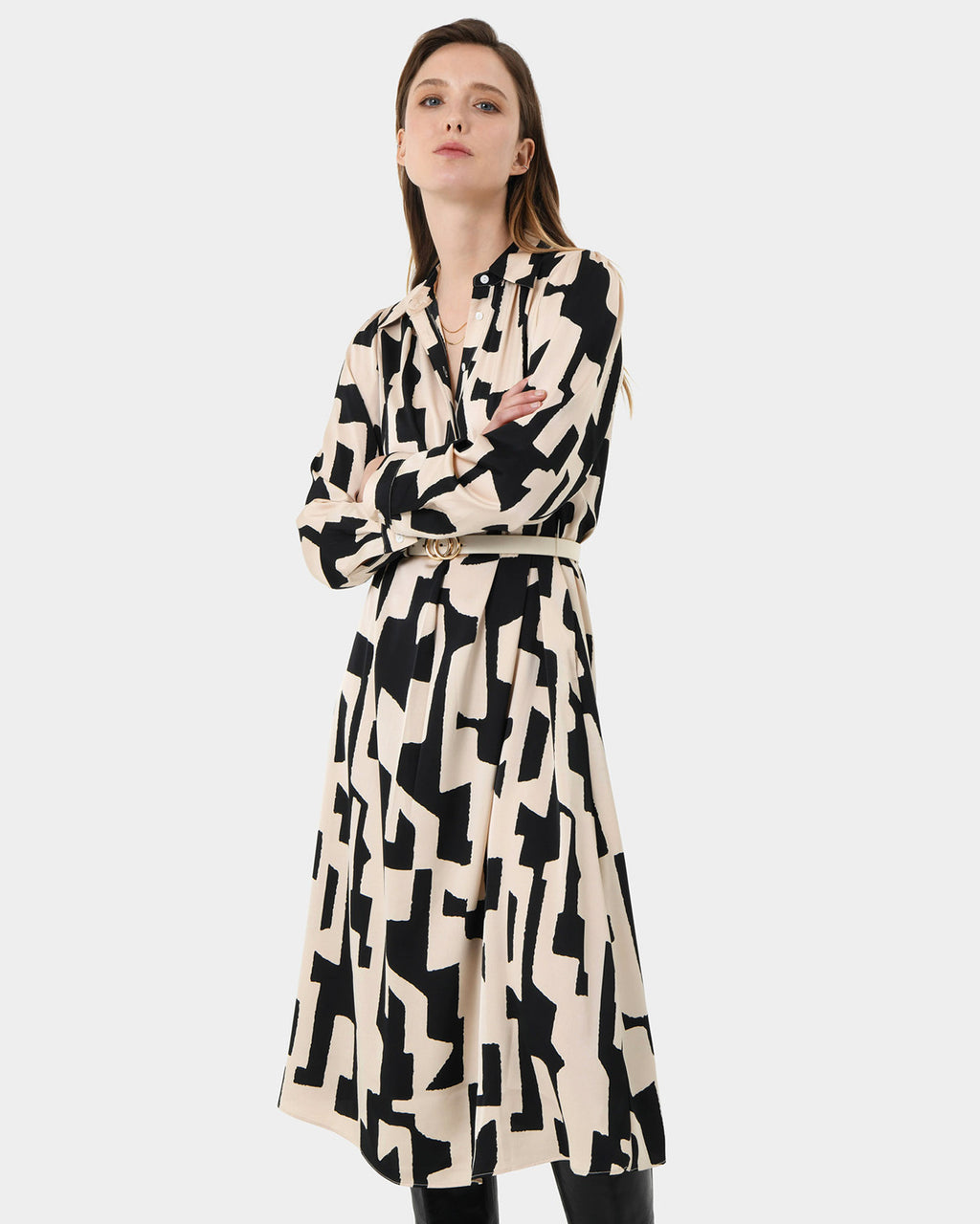 Maggie Printed Midi Dress