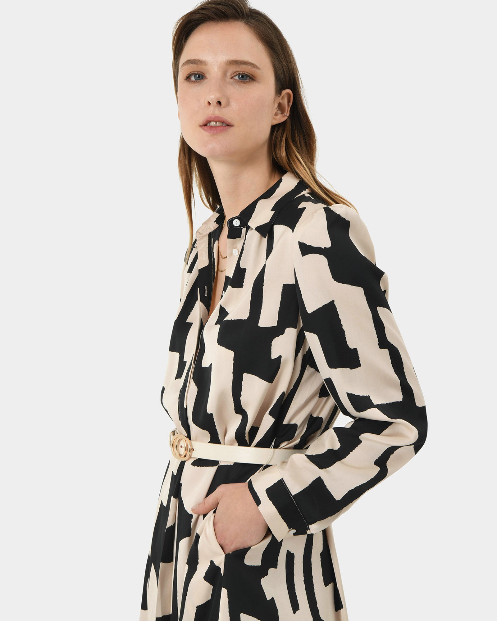 Maggie Printed Midi Dress