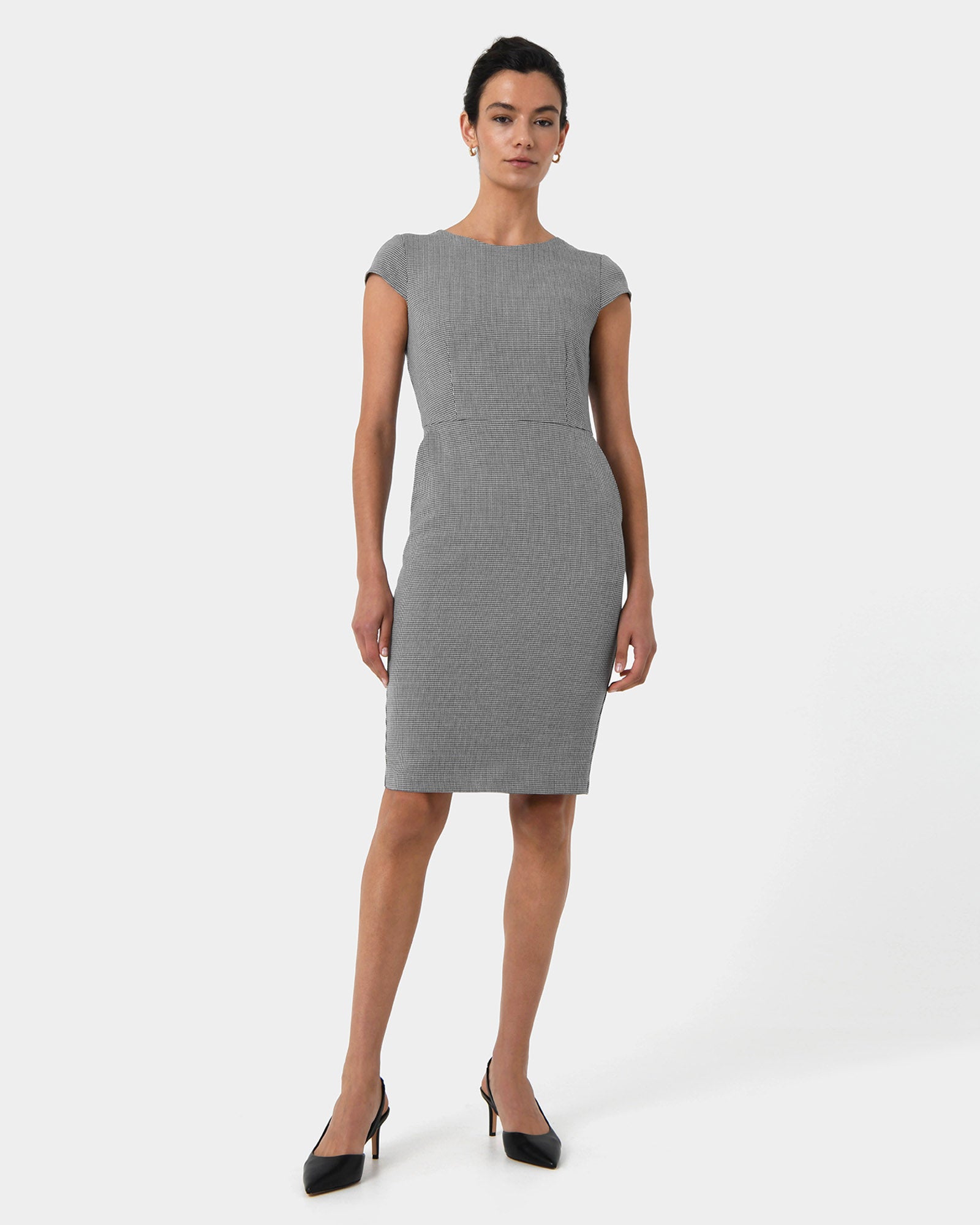 Rein Houndstooth Sheath Dress