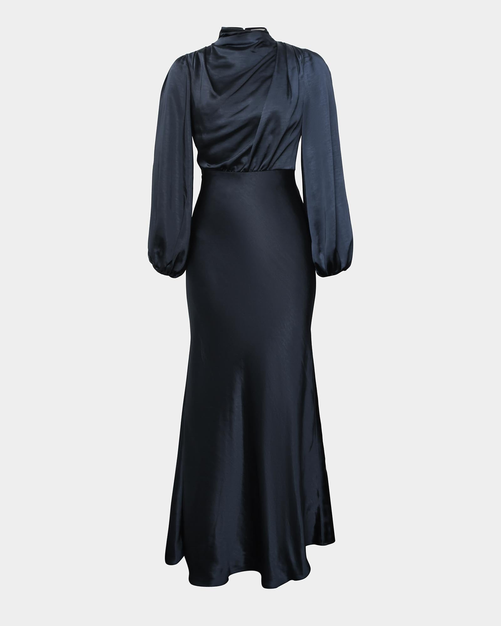 Whitney Satin Cowl Neck Dress