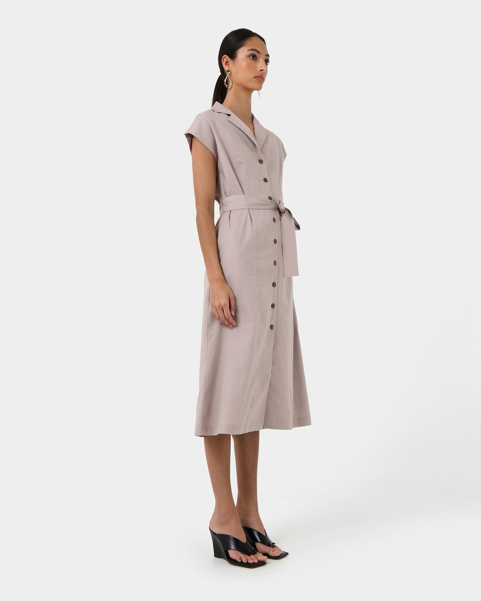 Kade V-neck Linen Dress