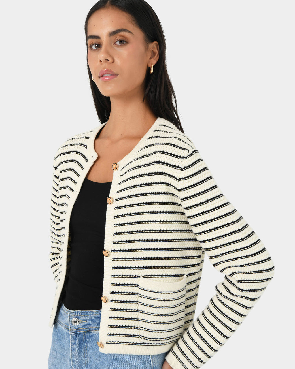 Hollis Texture Stripe Cardigan