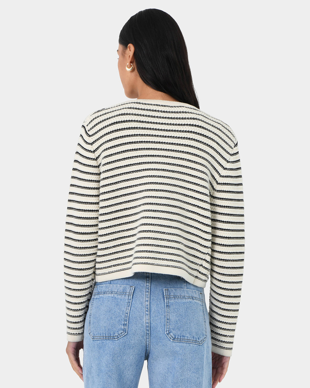 Hollis Texture Stripe Cardigan