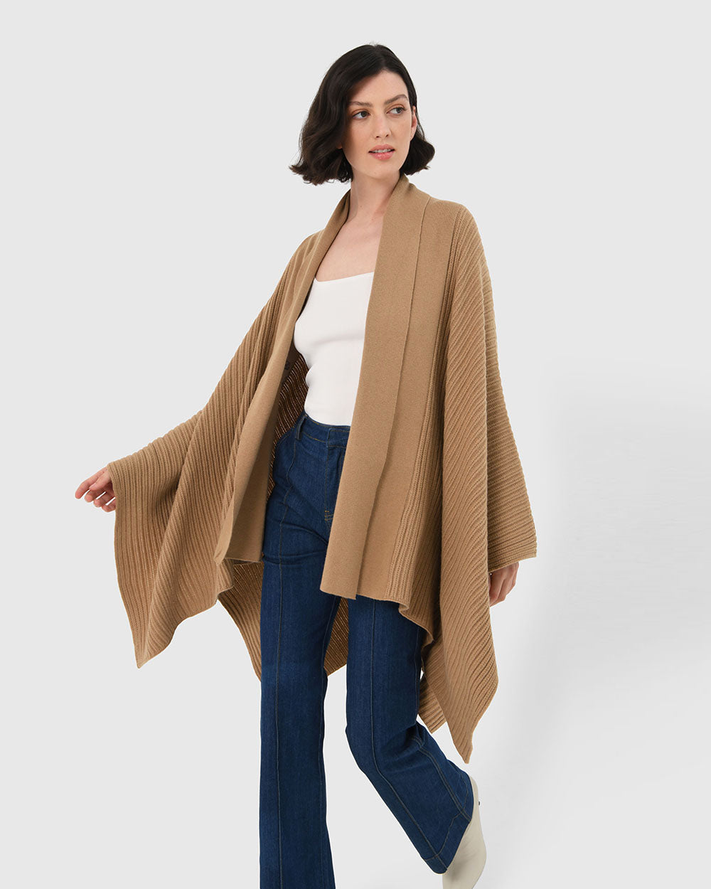 Braelyn Knit Shawl Cape