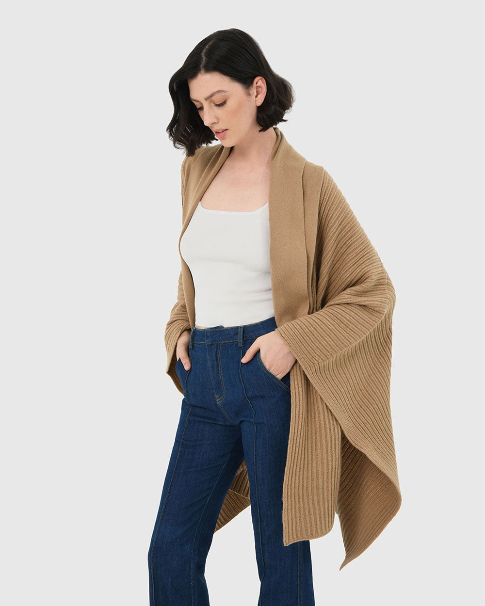 Braelyn Knit Shawl Cape