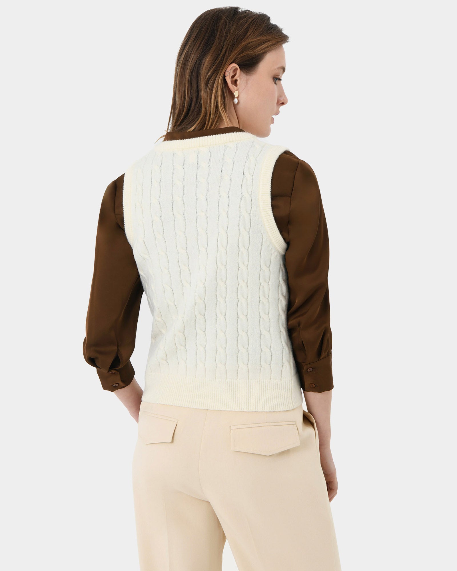 Rene Wool Blend Knit Vest