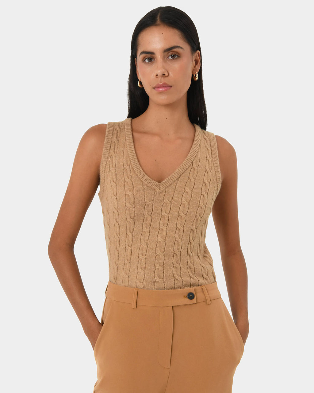 Rene Wool Blend Knit Vest