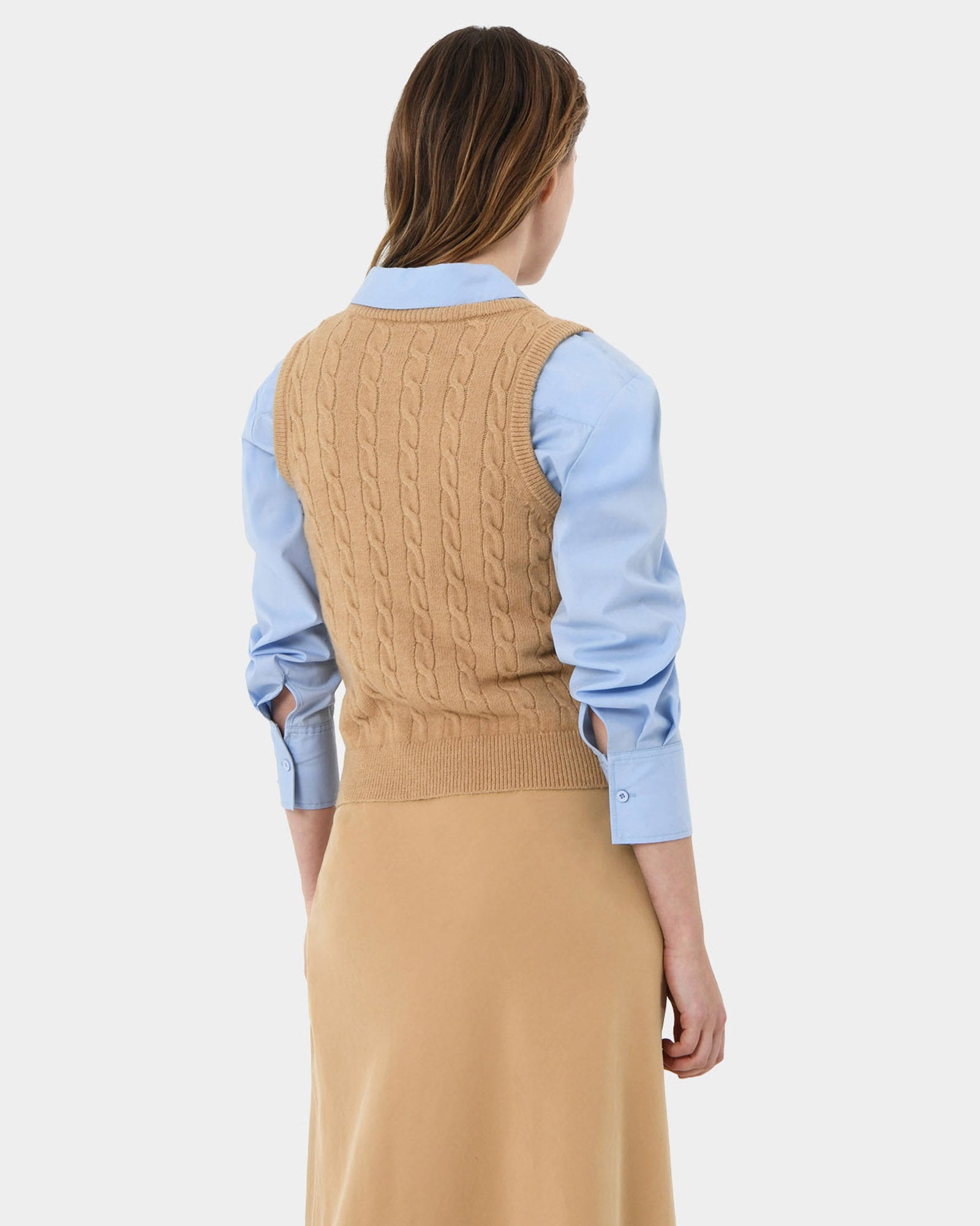 Rene Wool Blend Knit Vest