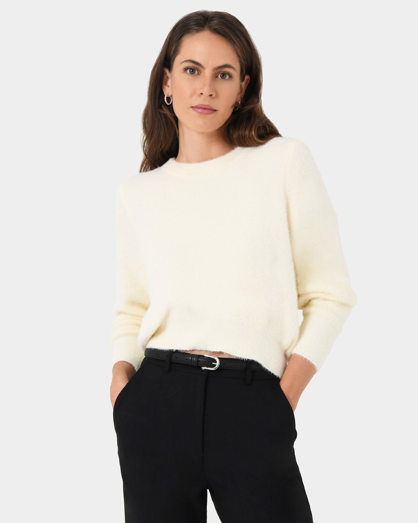Haisley Fluffy Crewneck Knit