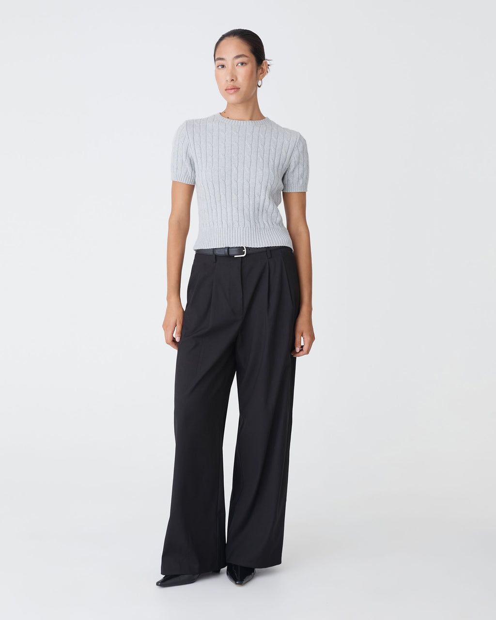 Anita Short Sleeve Cable Knit