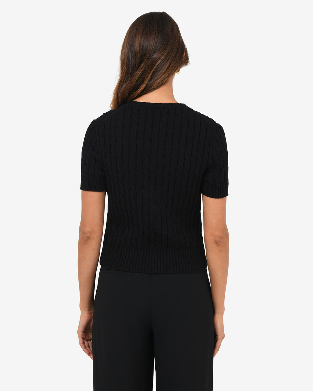 Anita Short Sleeve Cable Knit