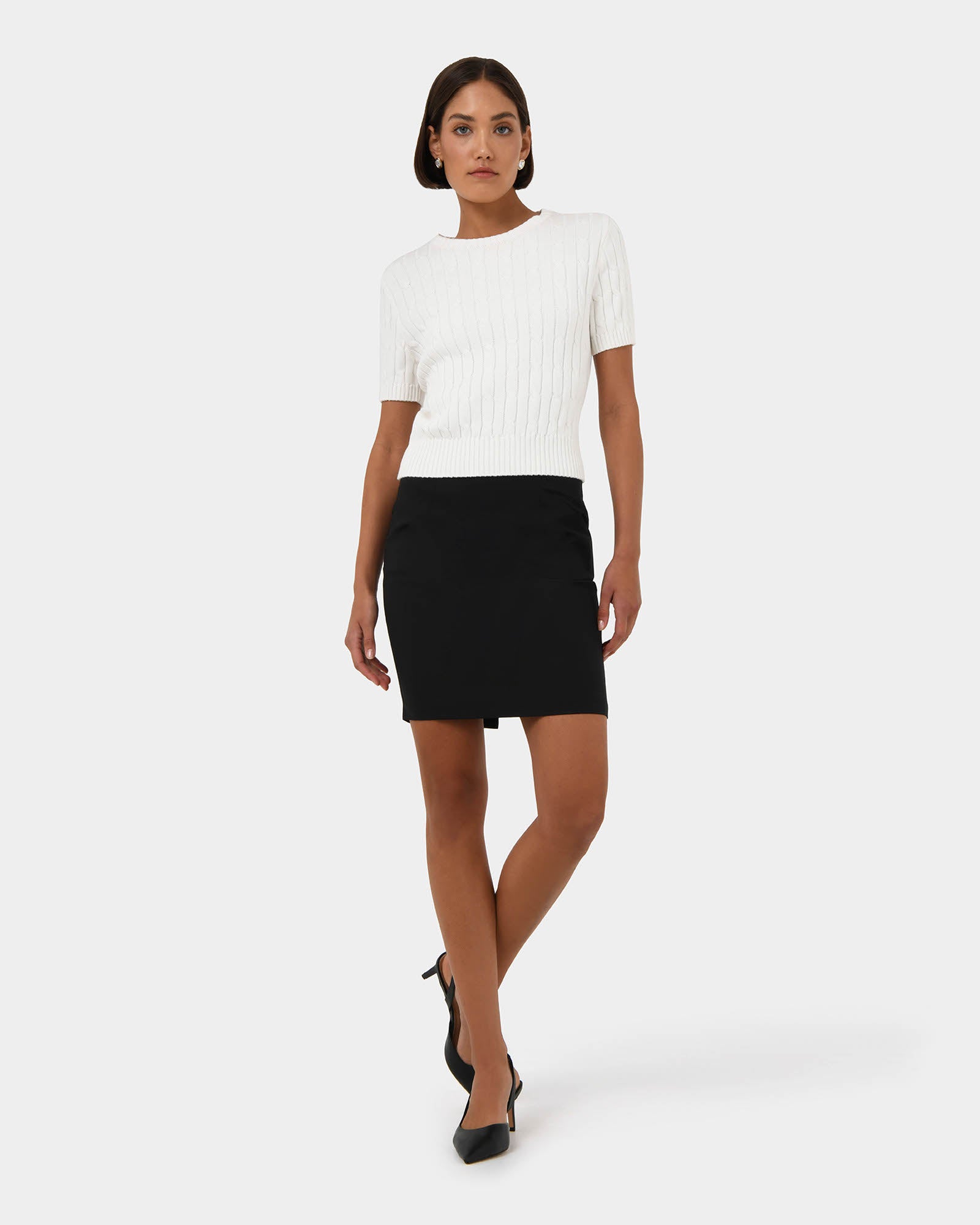 Anita Short Sleeve Cable Knit