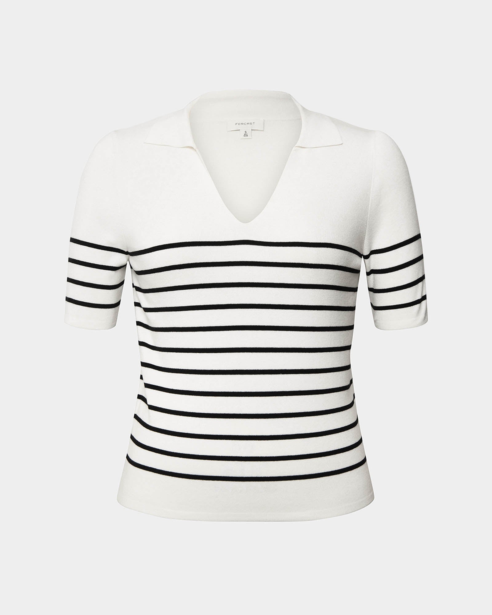 Kiki V-Neck Collar Stripe Top