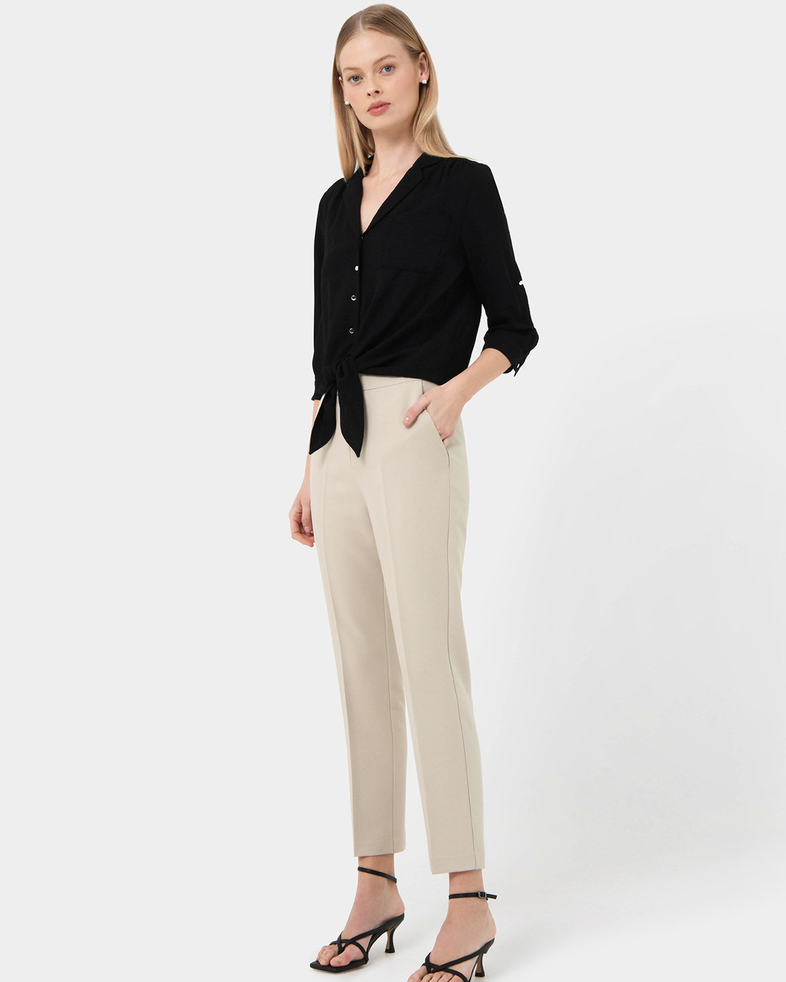 Zeny Slim Fit Cropped Pant