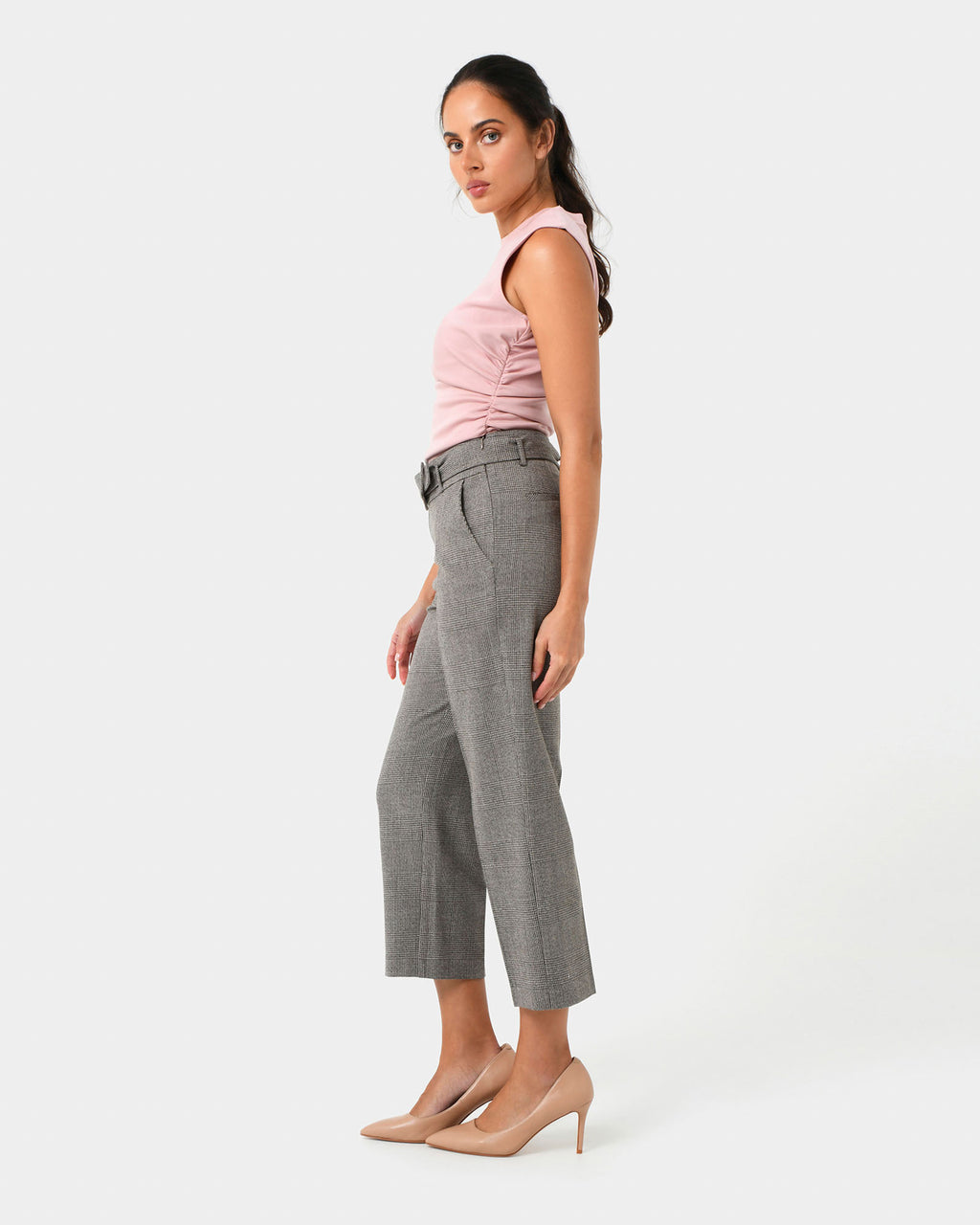 Kai Checked Crop Pants