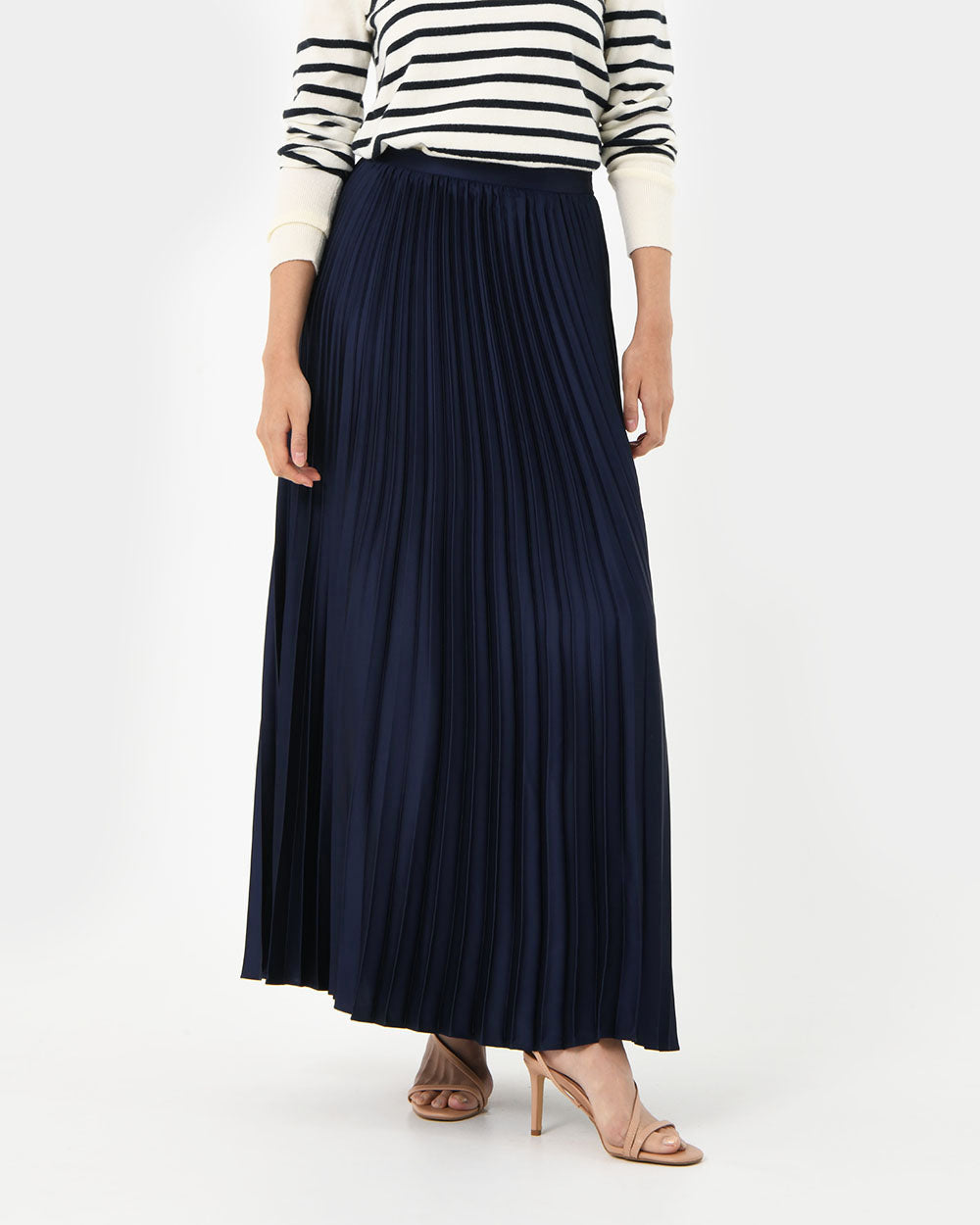 Zyla Satin Pleated Skirt