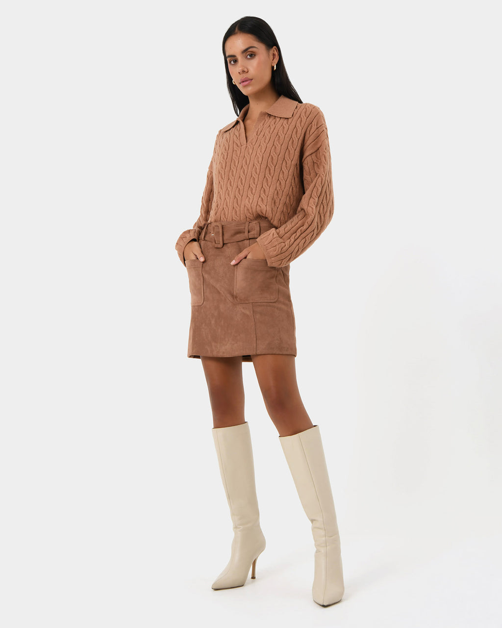 Julie Faux Suede Mini Skirt