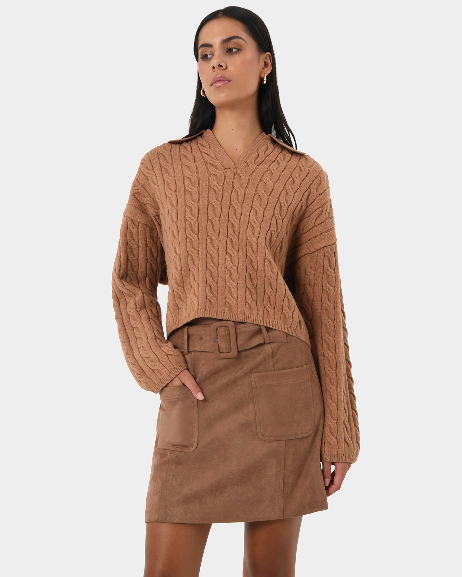 Julie Faux Suede Mini Skirt