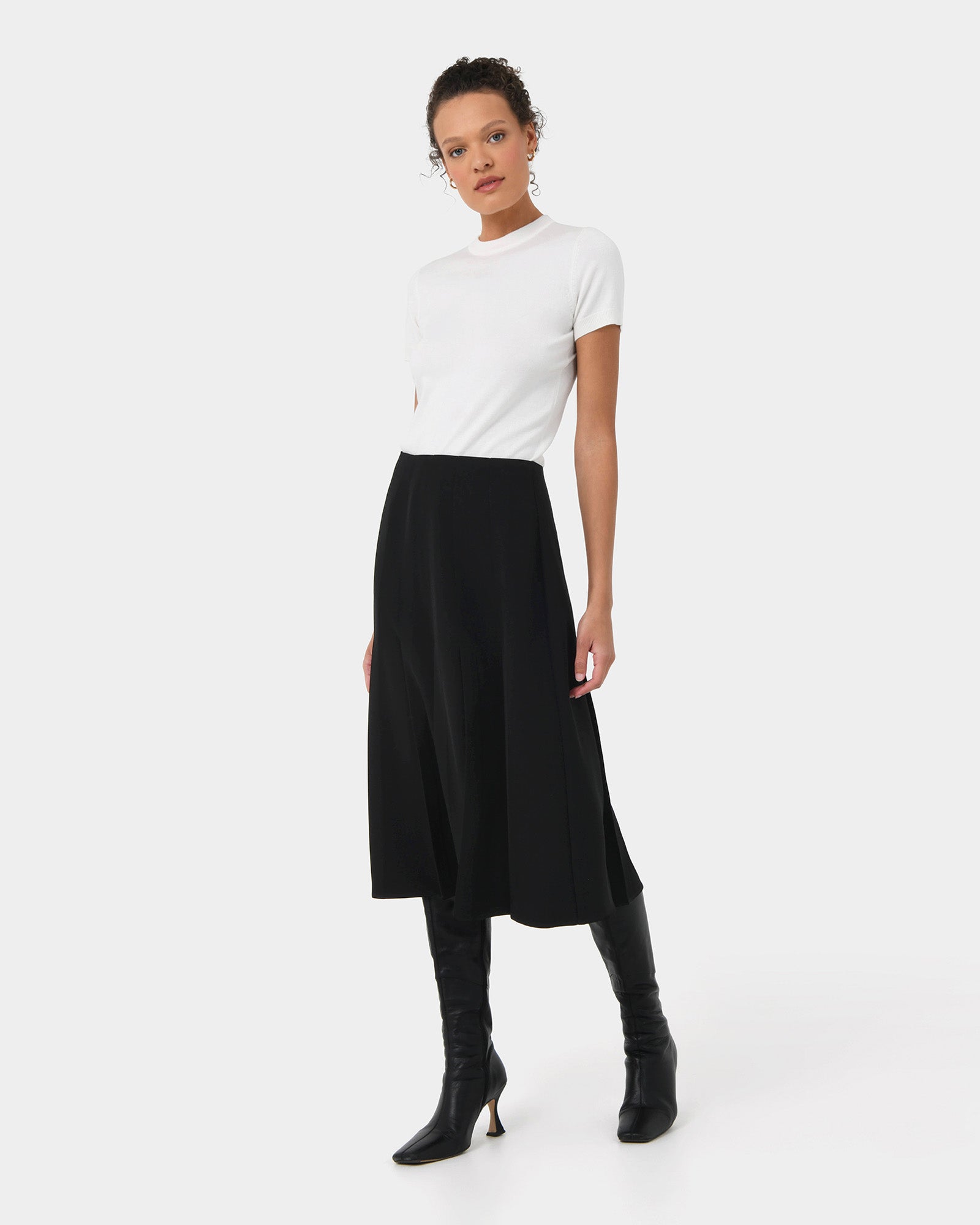 Eloisa Pleated Midi Skirt