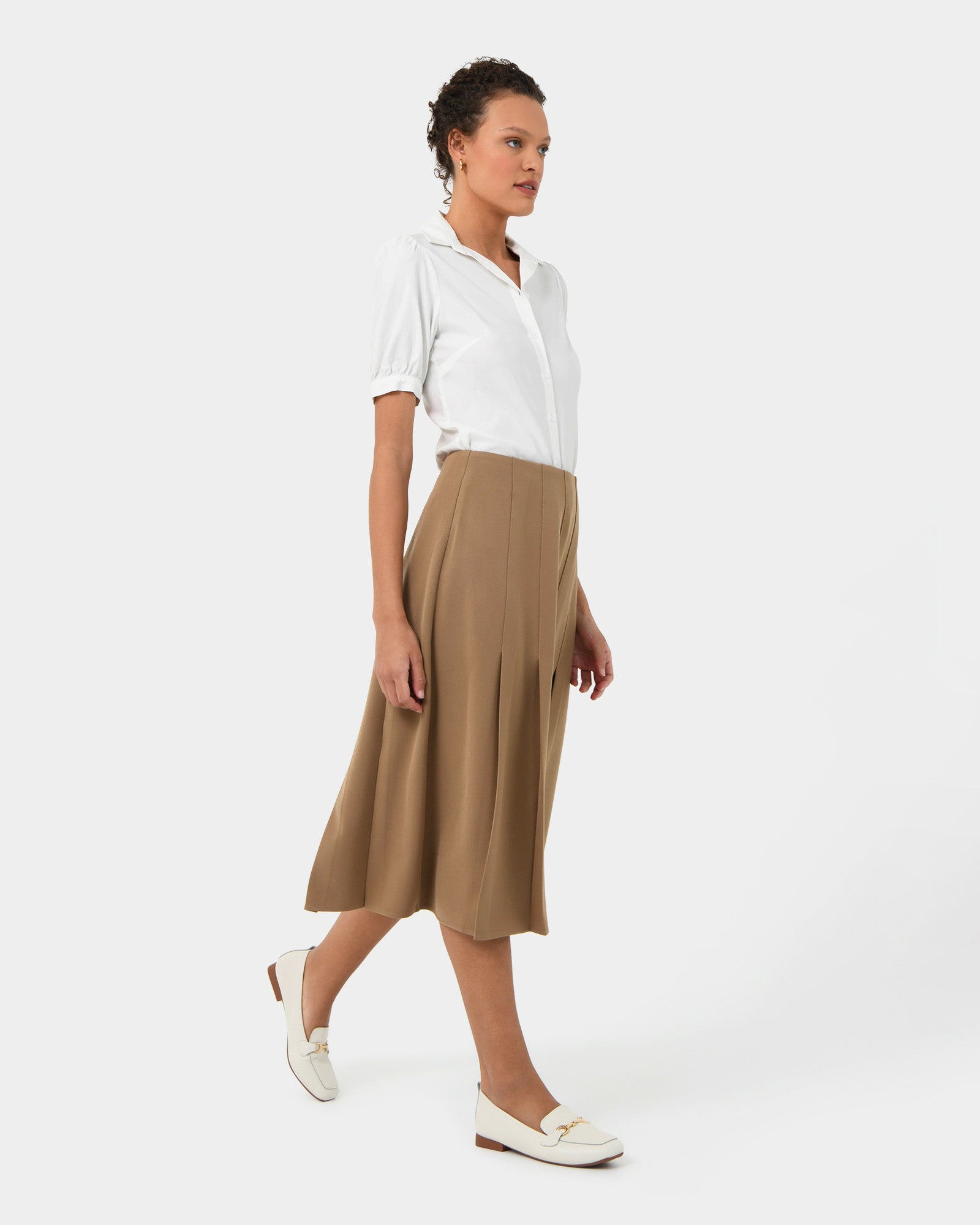 Eloisa Pleated Midi Skirt