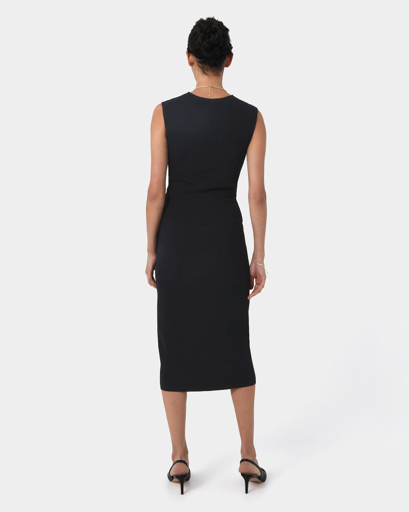 Viviana Ribbed Knit Midi Skirt
