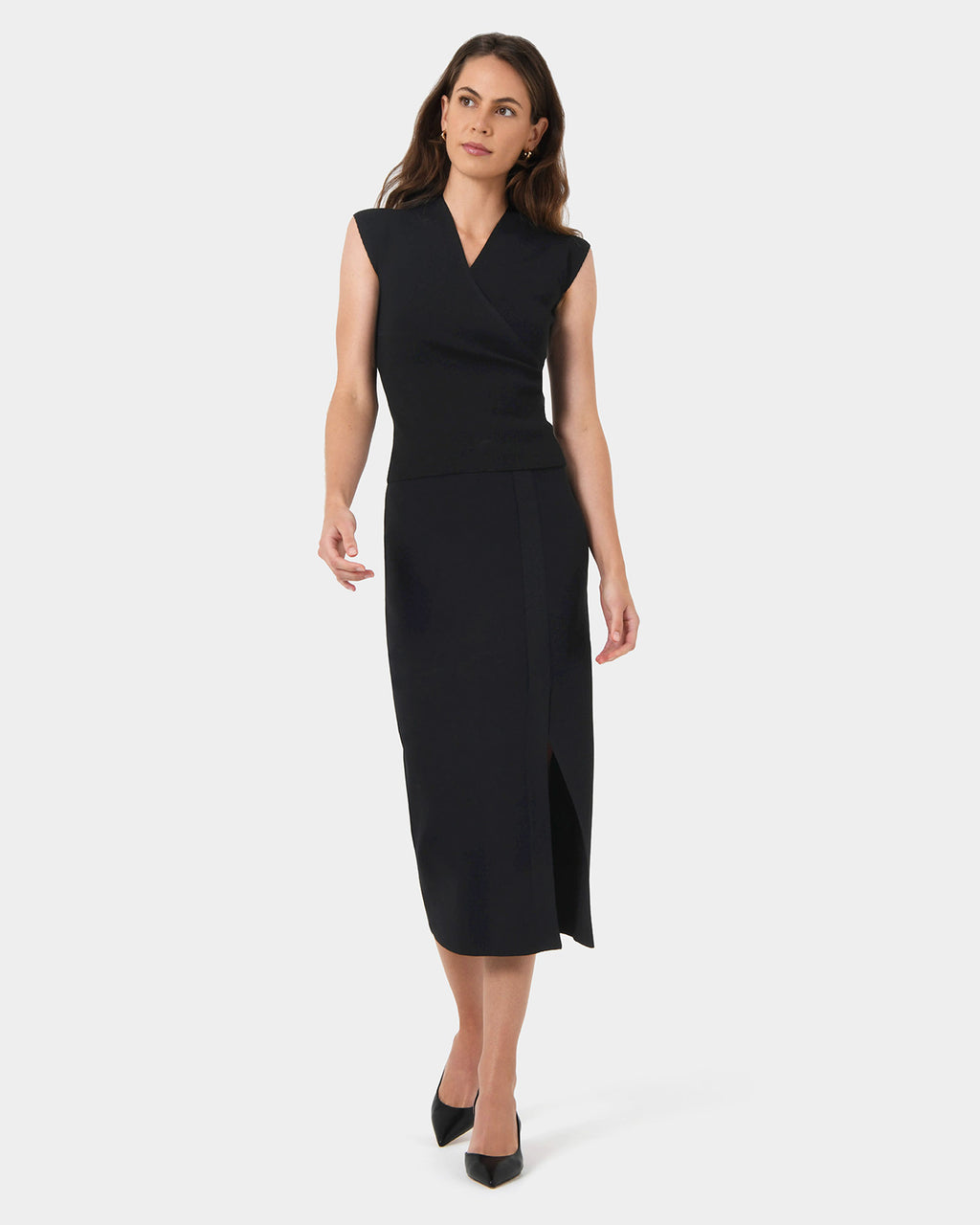 Betty Knit Split Skirt