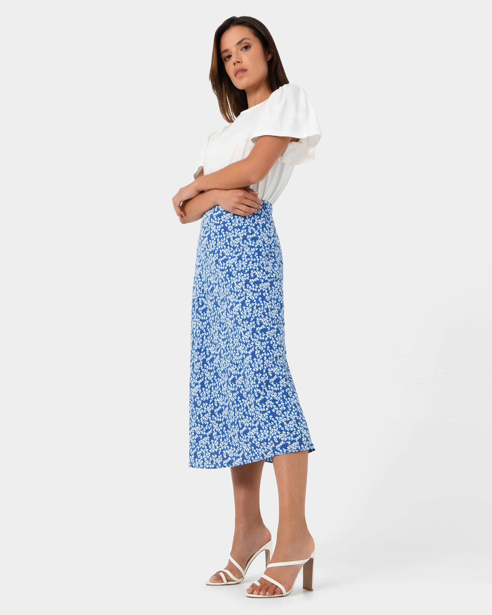 Cora Bias Floral Skirt