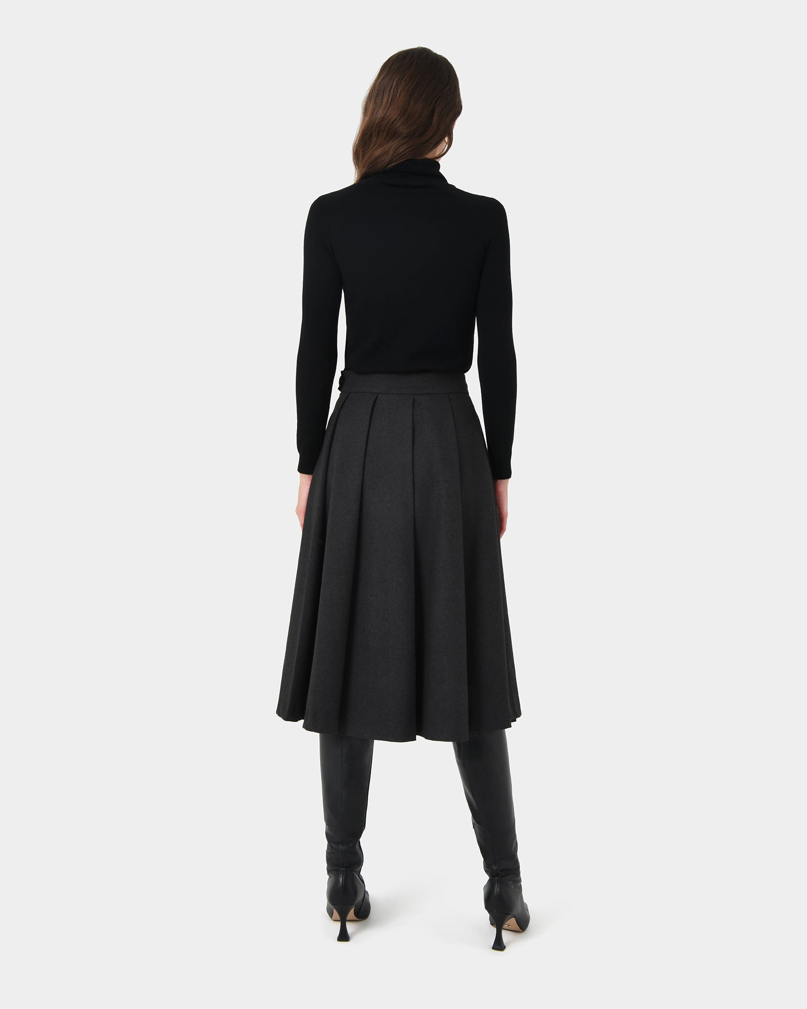 Ryan Pleated Midi Skirt