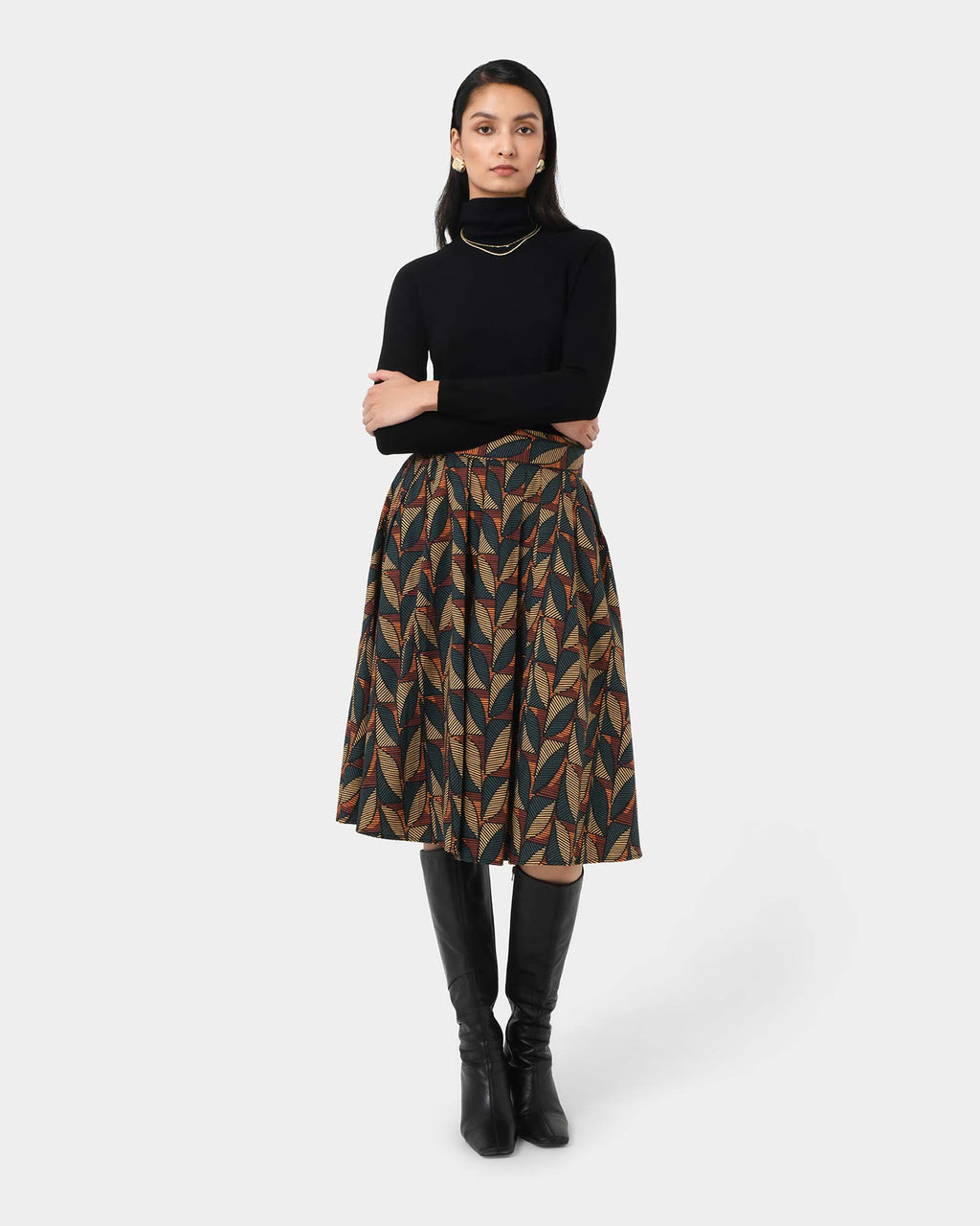 Lela Printed Full Skirt