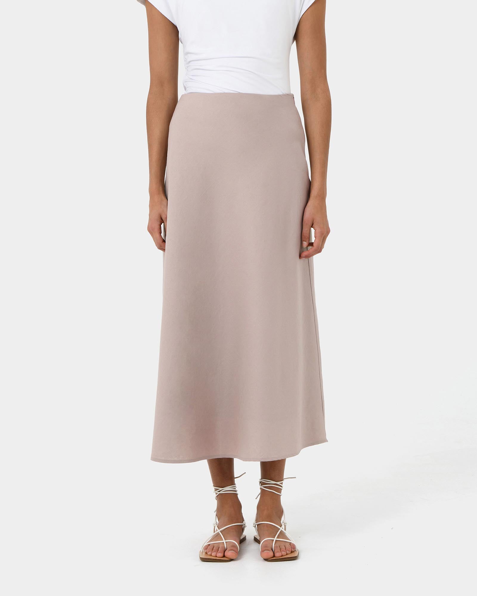Kade Linen Blend Midi Skirt