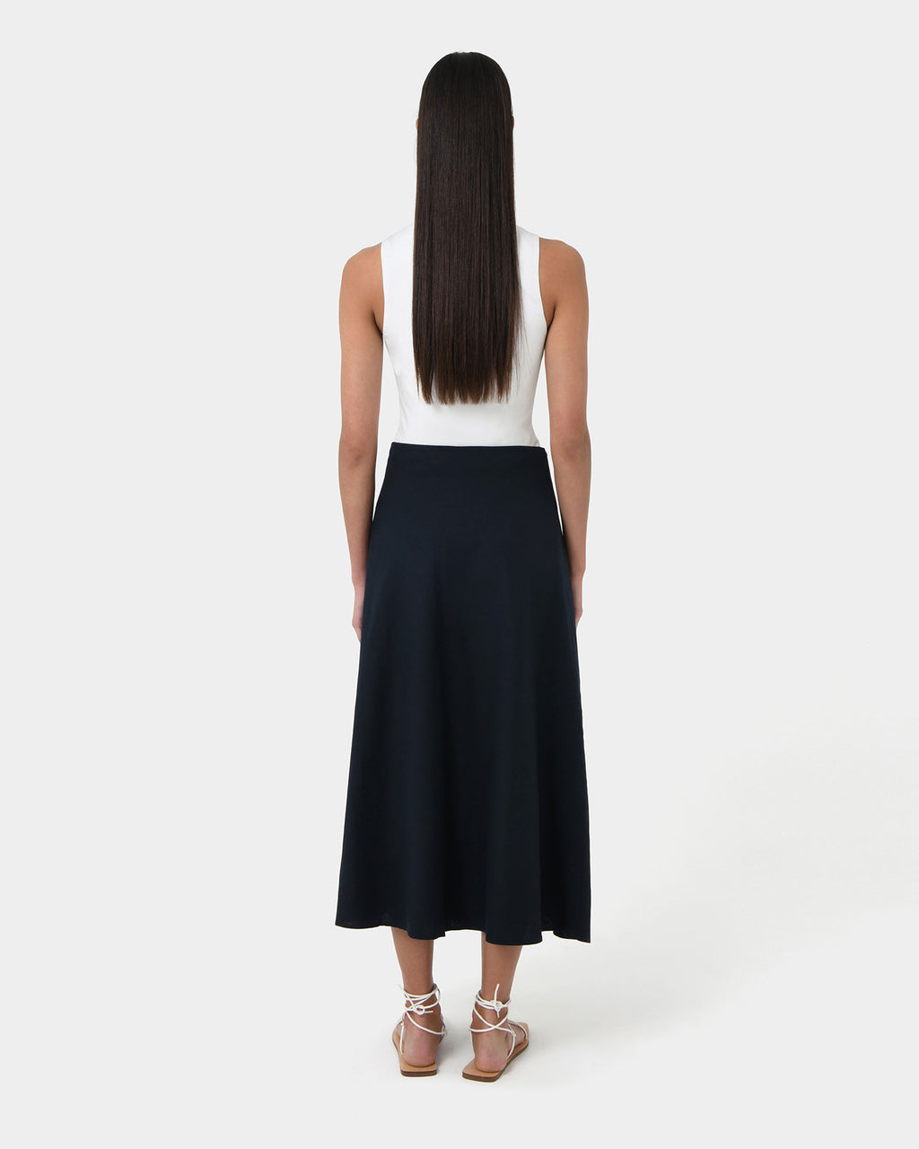 Kade Linen Blend Midi Skirt