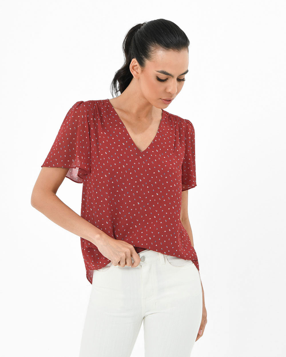 Alyna V-Neck Blouse