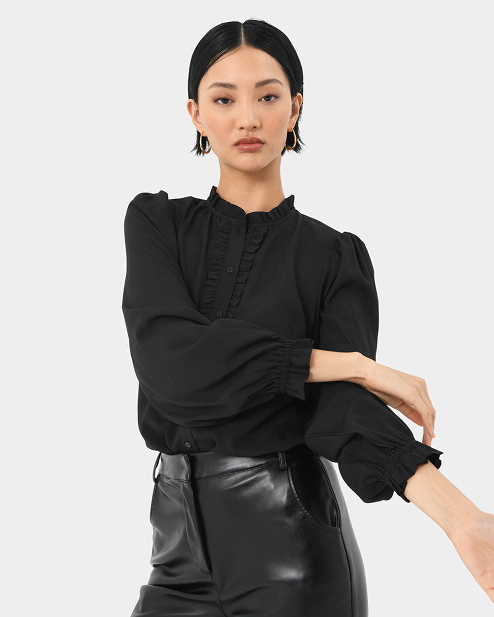 Emilie Ruffle Neck Blouse