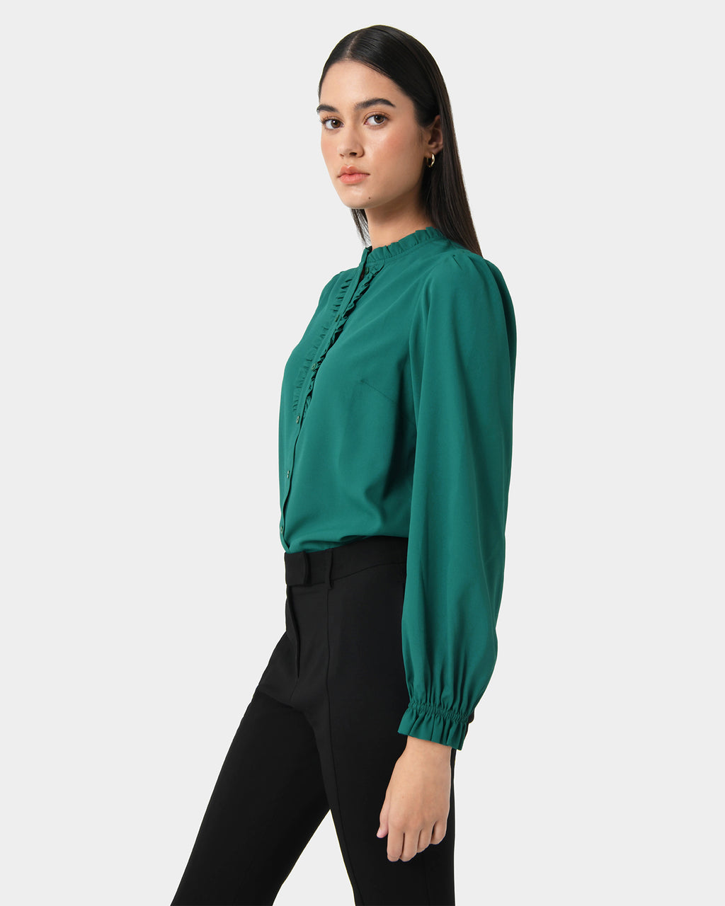 Emilie Ruffle Neck Blouse