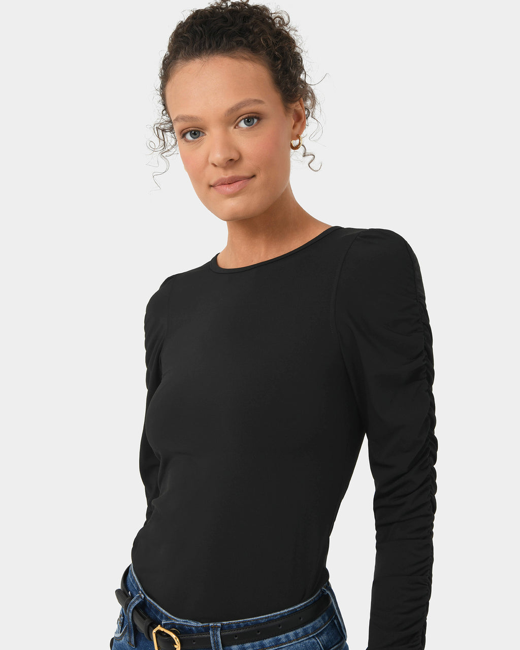 Gissele Ruched Sleeve Top