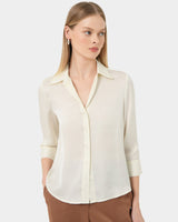 Hailee 3/4 Sleeve Satin Blouse