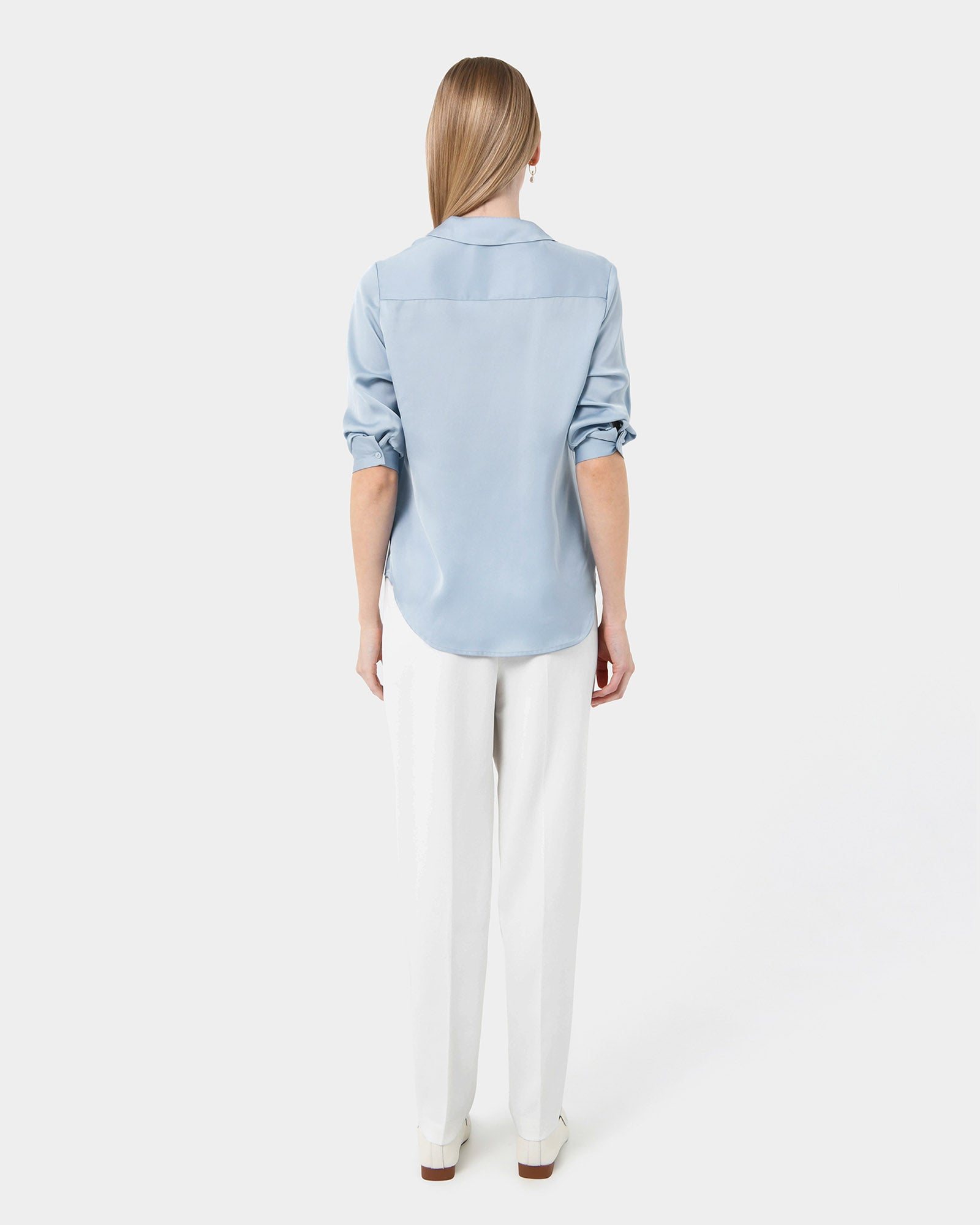 Hailee 3/4 Sleeve Satin Blouse