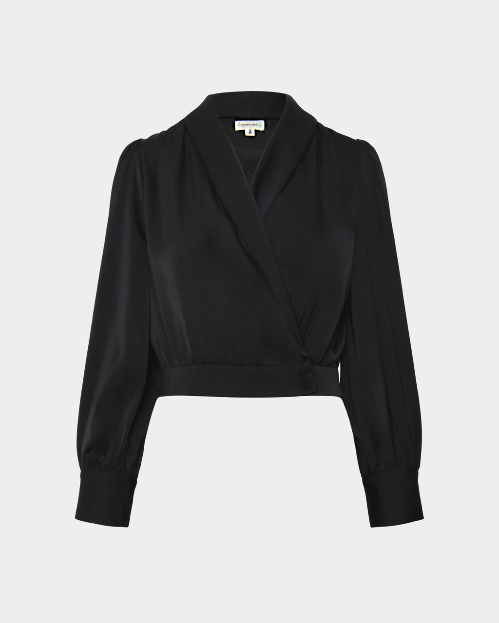 Avah Shawl Collar Satin Blouse