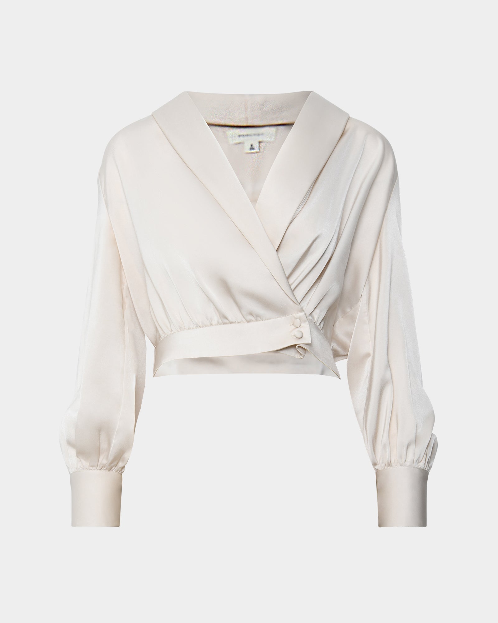 Avah Shawl Collar Satin Blouse